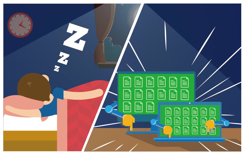 夜深，你就寢了，所有電腦都不睡覺持續幫你留言