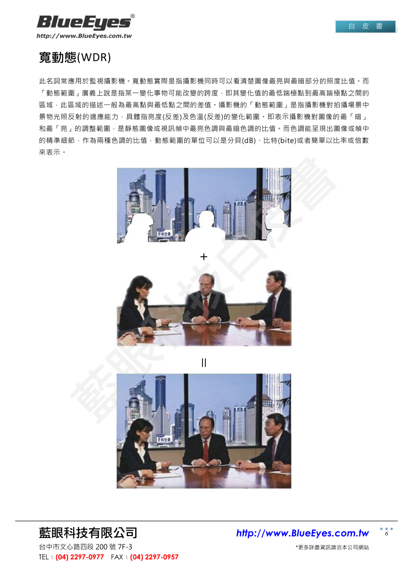 摄影机常用参数说明与实际用途